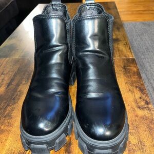 Circus by Sam Edelman Glossy Black Ankle Boots